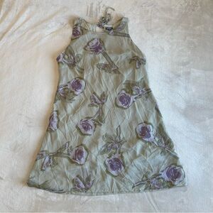 Floral Women’s Dress in Purple and Green